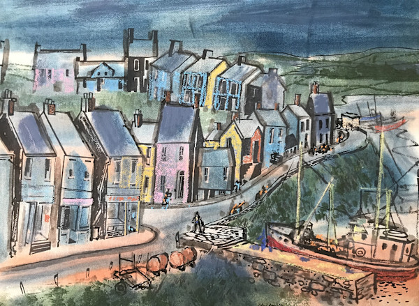 Irish Fishing Dock by John C. Menihan