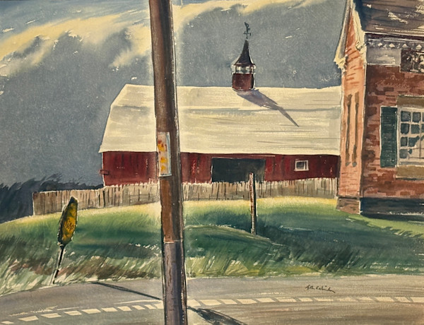 Red Barn and Pole by John C. Menihan, Image 1.