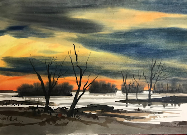 Sunset over Marshland by John C. Menihan, Image 1.