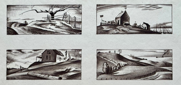 Four Rural Farm Scenes by Peter G. Menihan, Image 1.