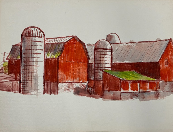 Red Barns White Silos - Study by Peter G. Menihan, Image 1.