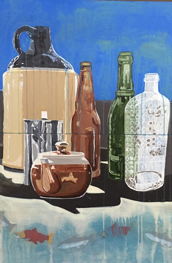 "BOTTLES AND FISH"