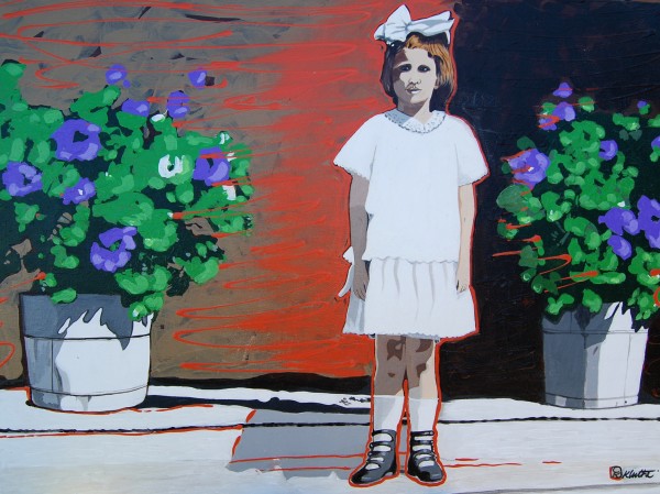 GIRL WITH TWO FLOWER POTS by CATHY KLUTHE