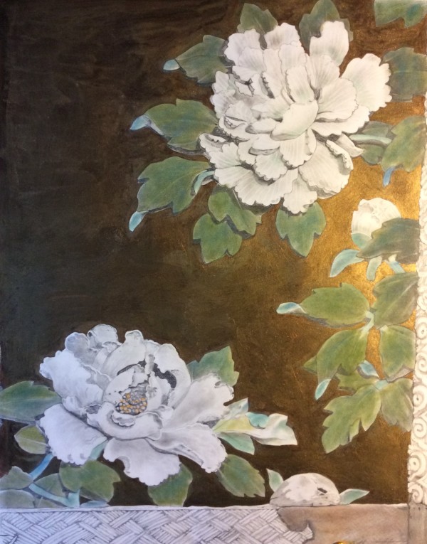 CHRYSANTHEMUM ON A TEMPLE by CATHY KLUTHE