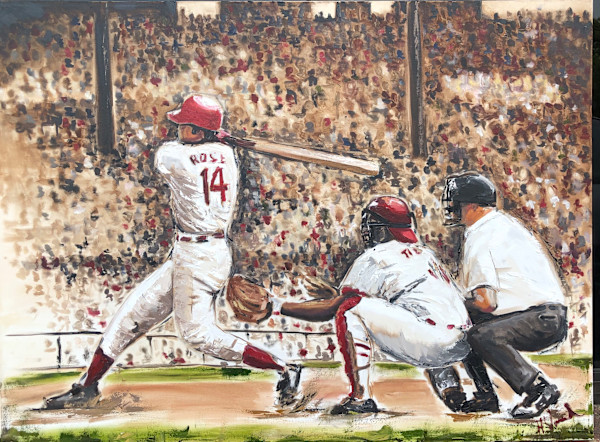 Pete Rose at Crosley Field by Heidi Vermeil