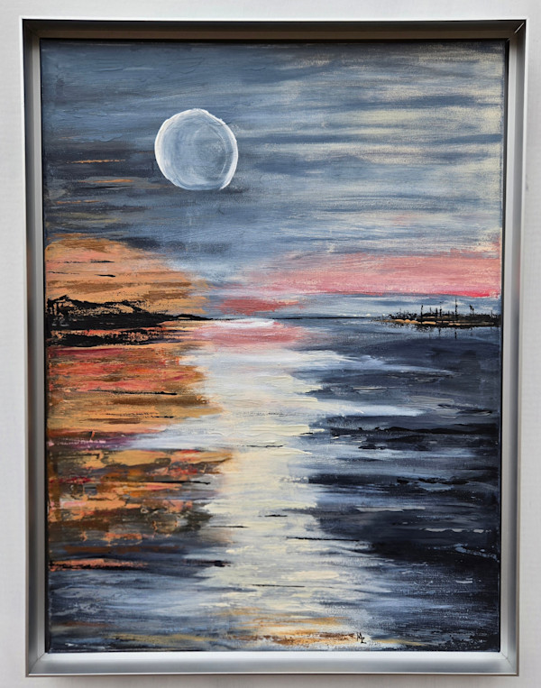 AT DUSK WITH FULL MOON by Margaret Zylstra, Image 1.