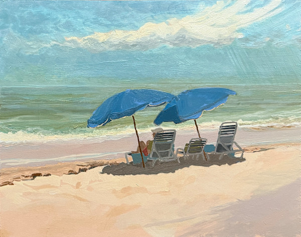 Blue Umbrellas by Streeter Holden, Image 1.