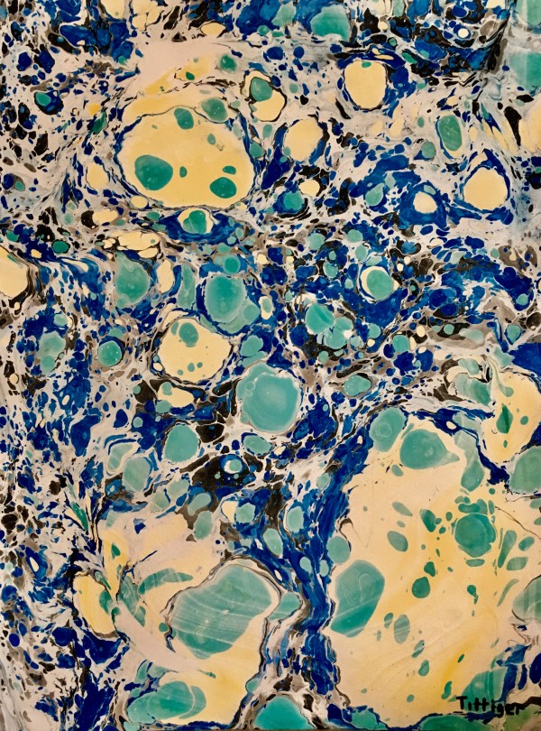 BLUE GREEN BUBBLES by Colleen Tittiger