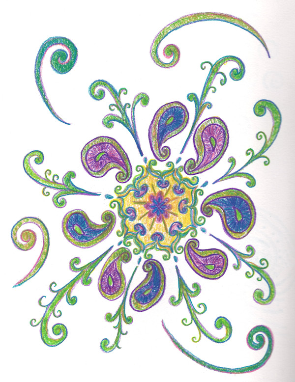 Colorful paisley by Janet Danforth