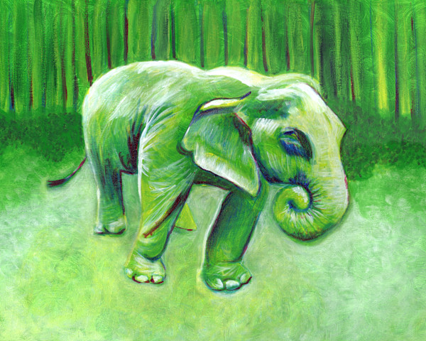 Elephant in bamboo by Janet Danforth, Image 2.