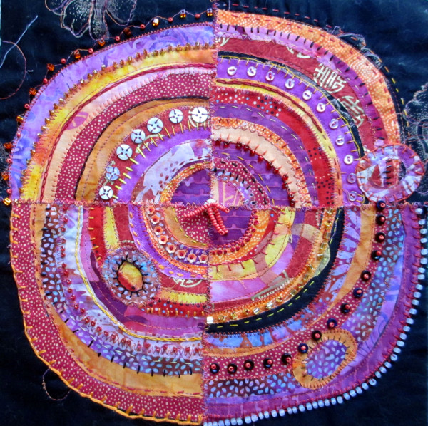 Recycled Circles: pink orange by Jane LaFazio