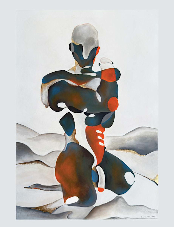 ESTOY LISTO (IM READY), 2026 Medium: Pintura acrilica, pan de oro Size: 25.59 x 19.7 in Subject Matter: Portrait Type: Work on Paper Signed: Yes Price: $470 by Juanjo Sierra