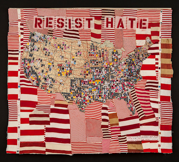Resist Hate Map by Deborah Faye Lawrence, Image 1.