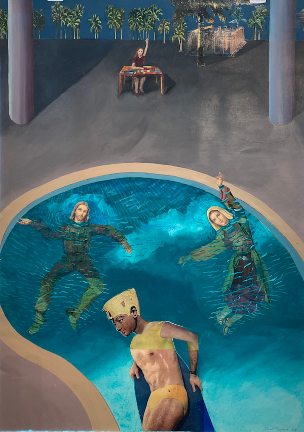 Untitled (3 figures in a pool) by Deborah Faye Lawrence, Image 3.