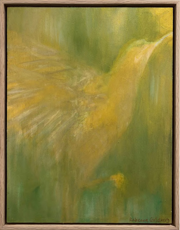 Spirit Bird  (framed in oak) by Rebecca Goldberg, Image 1.