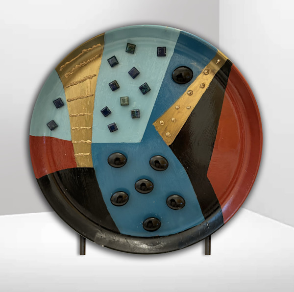 Color Explosion | Ceramic Plate by Brenda Bell, Image 1.