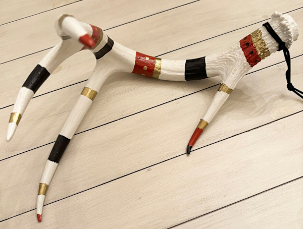 Antler I: Black, Red and Cream by Brenda Bell