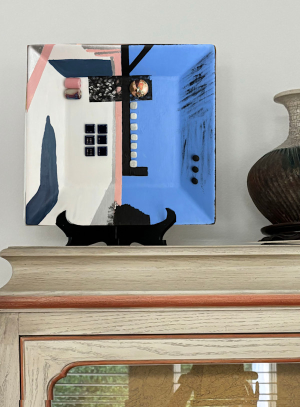 Blue Plate Special | Ceramic Plate by Brenda Bell, Image 1.