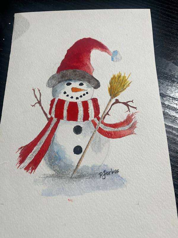 Bobby Broom - Snowman (original) by Richard K. Forbus, Image 1.