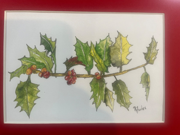 Holiday Holly Sprig (print) by Richard K. Forbus, Image 1.
