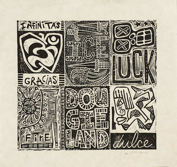 six prints - infinitas gracias luck dulce fire by Dougie Padilla