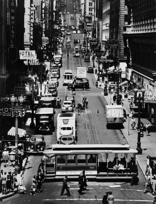 Powell Street, San Francisco, 1947 by Max Yavno