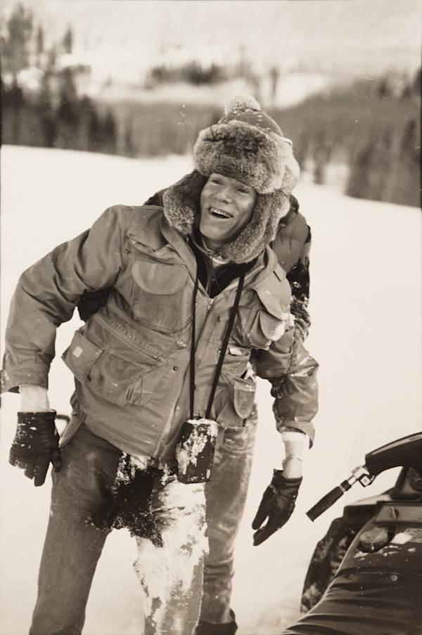 Andy Warhol Covered in Snow After a Snowmobile Crash by Mark Sink