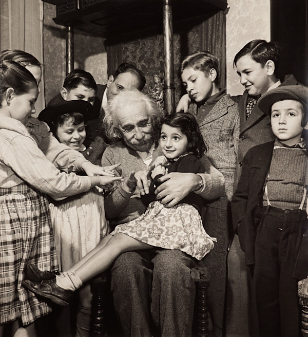Albert Einstein at his 70th Birthday Celebration by Philippe Halsman