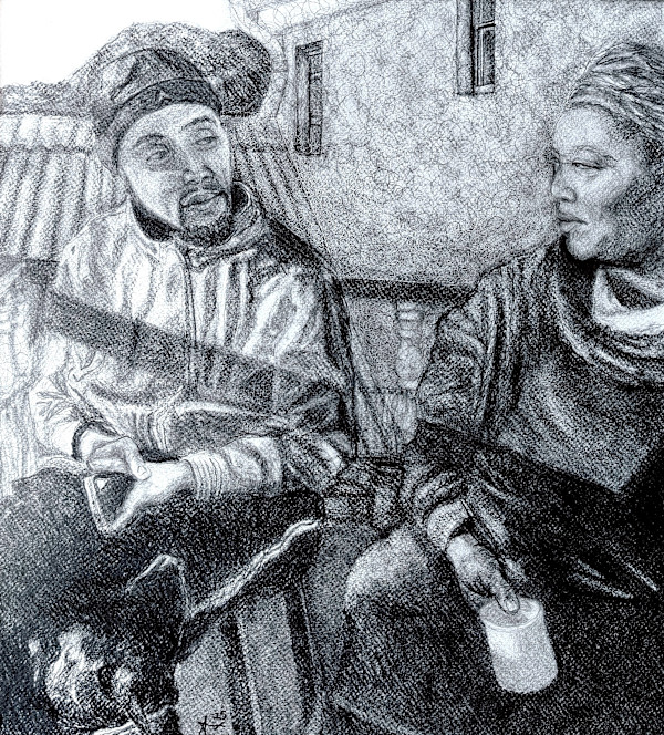 CONVERSING, WITH PUP by Alexander Botha, Image 1.
