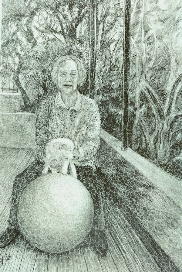ELISE - PORTRAIT WITH PUPPY by Alexander Botha, Image 1.