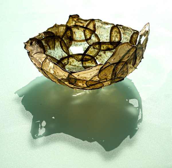 Aubergine vessel by Annette Holtkamp