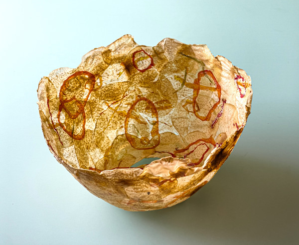 Asemic writing with bellpepper #1 by Annette Holtkamp