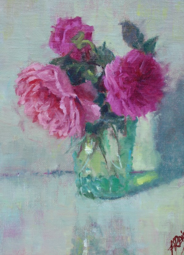 Belinda's Dream Roses by Hope Reis Art Studio