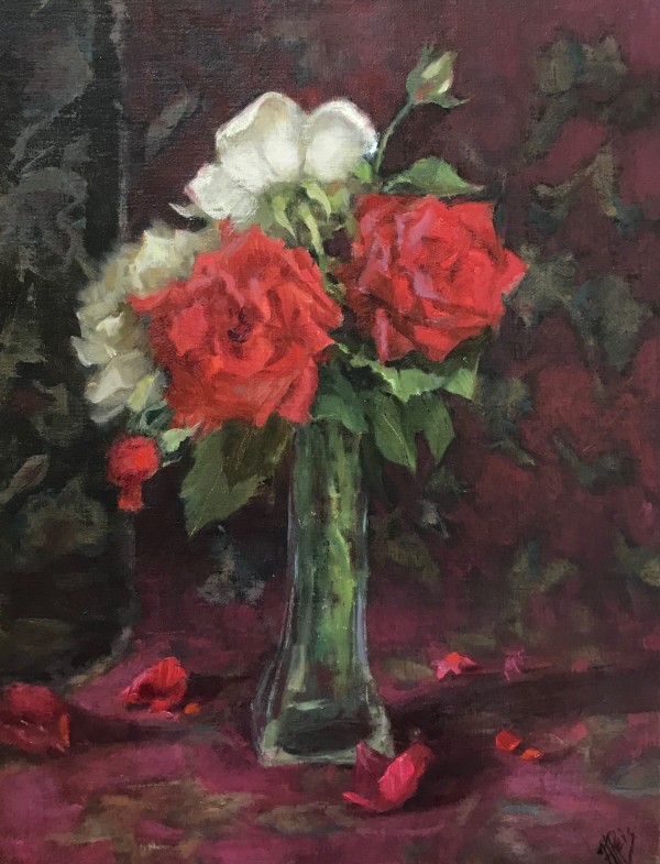 Red Roses by Hope Reis Art Studio