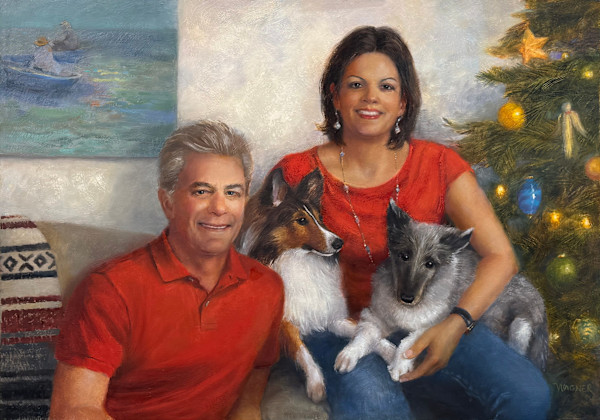 Holiday Portrait with Dogs by Janice Wagner, Image 1.