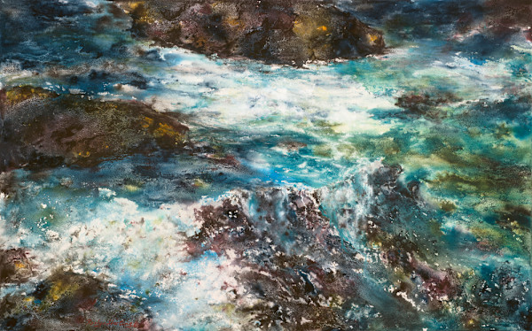 Turquoise shallows dance and play by Roslyn Hartwig