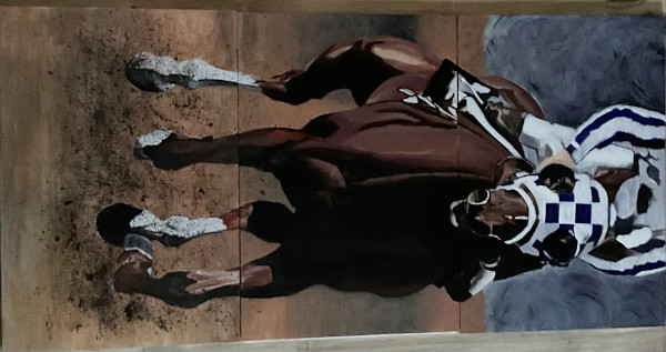 Secretariat at the races by Rebecca e