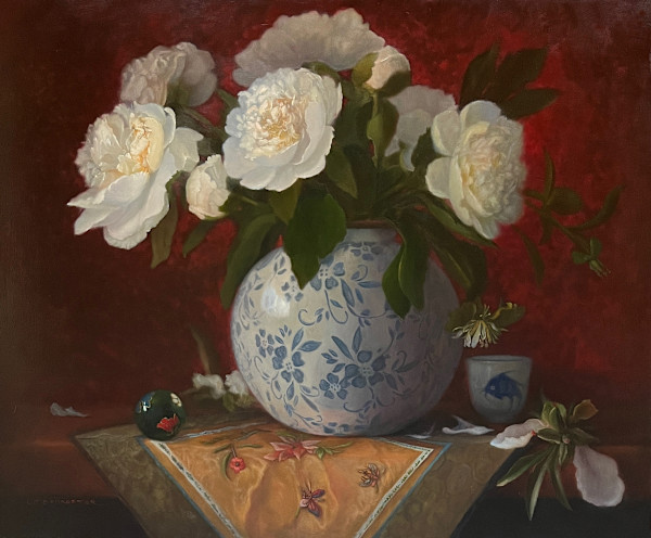 Peonies: Peace, Love, Harmony by Linda J Schroeter