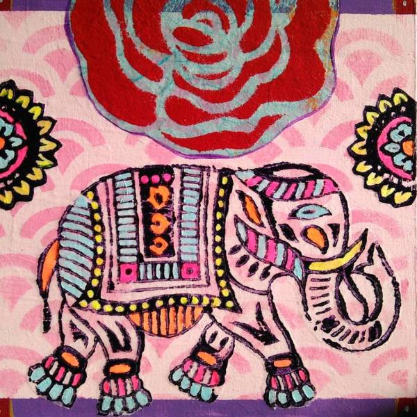 Elephant & Rose 2 by Asandra