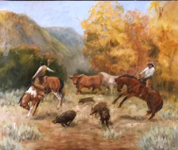 Pigskin Rodeo by Pat Stoddard Aragon