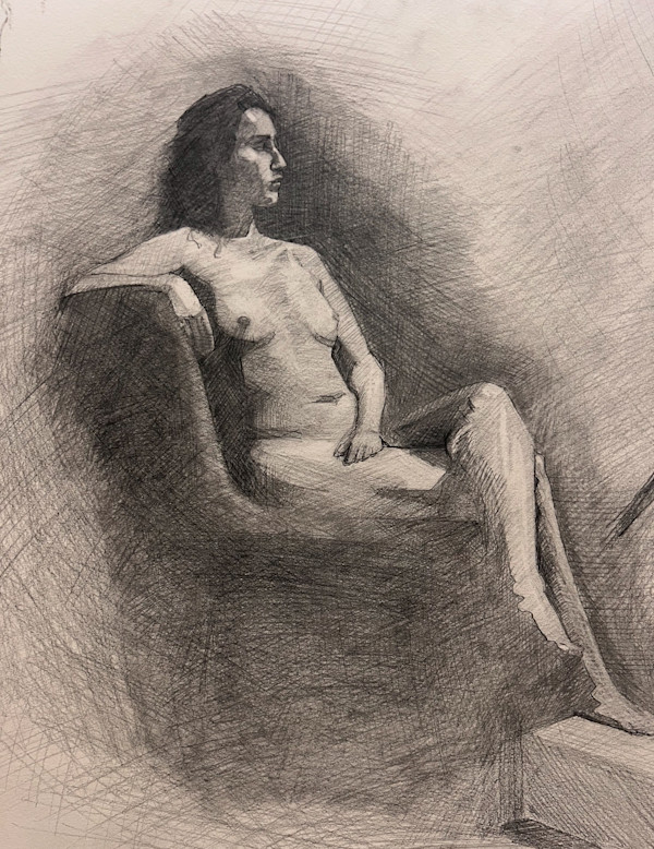 Woman Sitting by Audra Harman