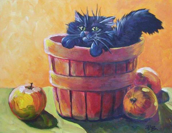 Basket O Cat by Pat DeVane Burns