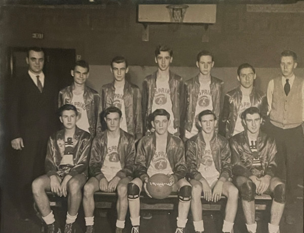 Reading PA High School Basketball Team 1944-1945 by John A. Tenschert, Image 1.