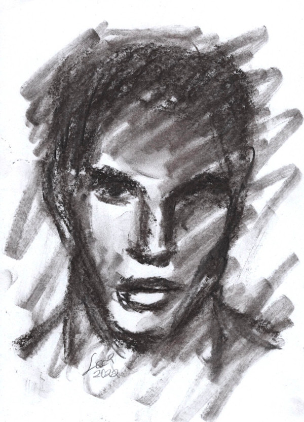 Handsome Man in Charcoal by Lee AKA Born To Be Bent Lee, Image 1.