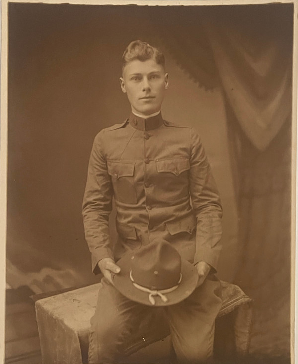 Soldier with Hat, Image 1.