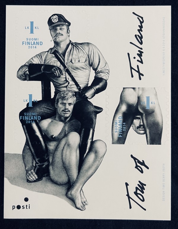 Finland 1467 Tim of Finland 3 Stamp Mini Sheet by Tom of Finland