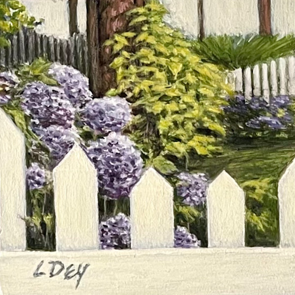 Purple Hydrangeas by Lorraine  Dey