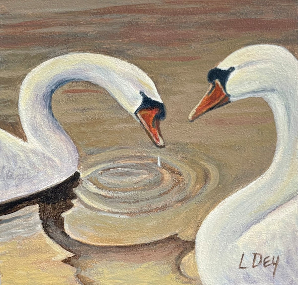 Swans by Lorraine  Dey, Image 3.