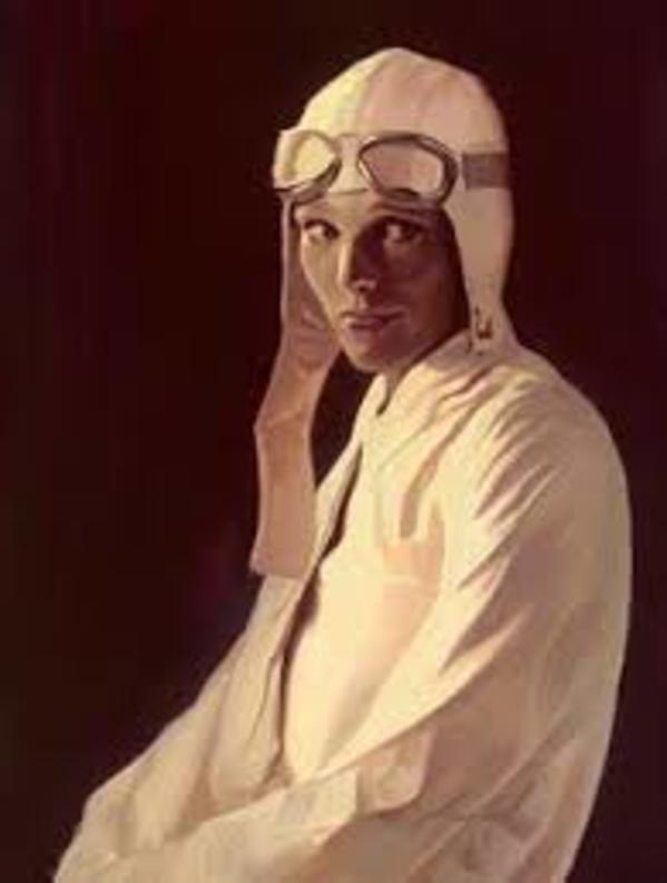 Amelia Earhart LE 10/75 by Gabe Leonard, Image 1.