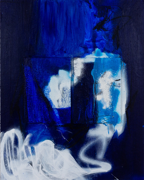BLUE COSMIC LIGHT 1 by Petronilla Hohenwarter